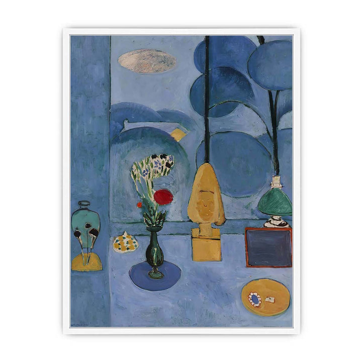 The Blue Window Framed Print