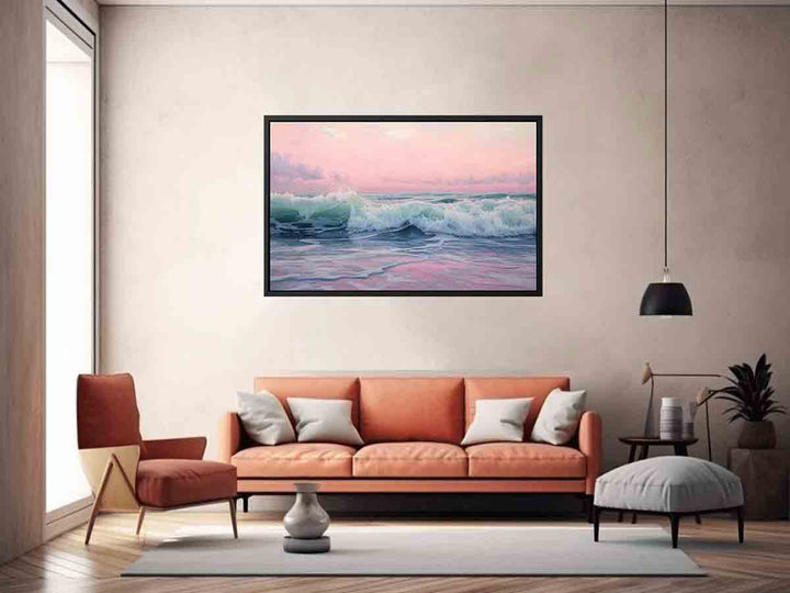 Pink Sea Painting 