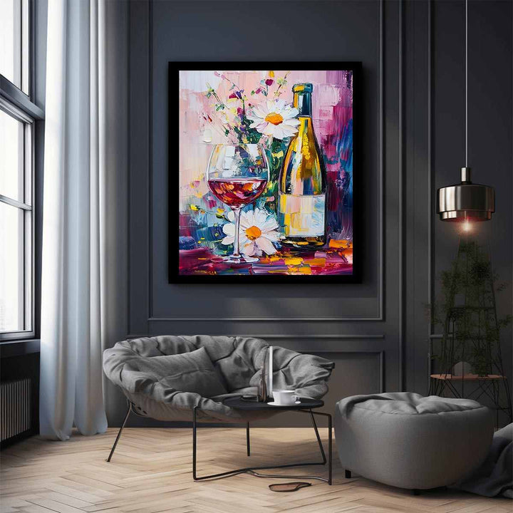 Champagne Canvas Painting 