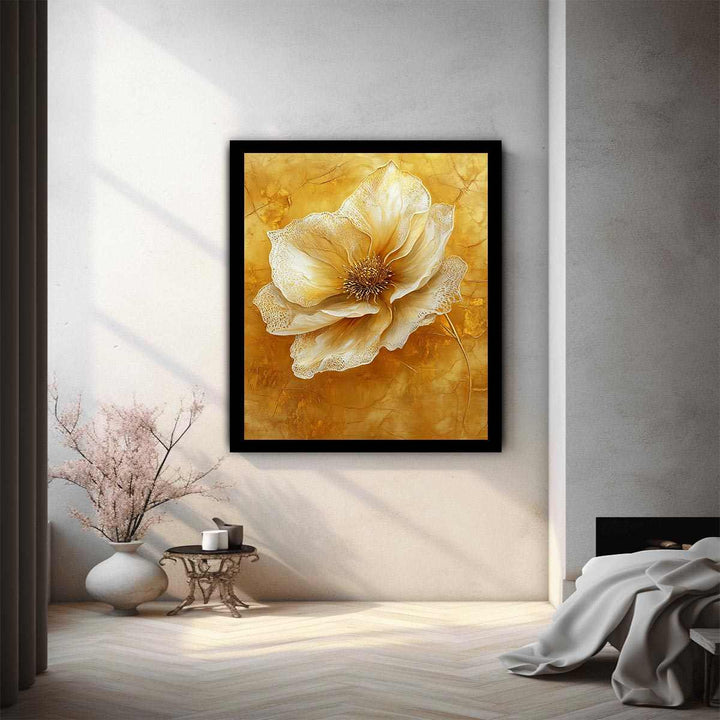 Gold Flower Painting 