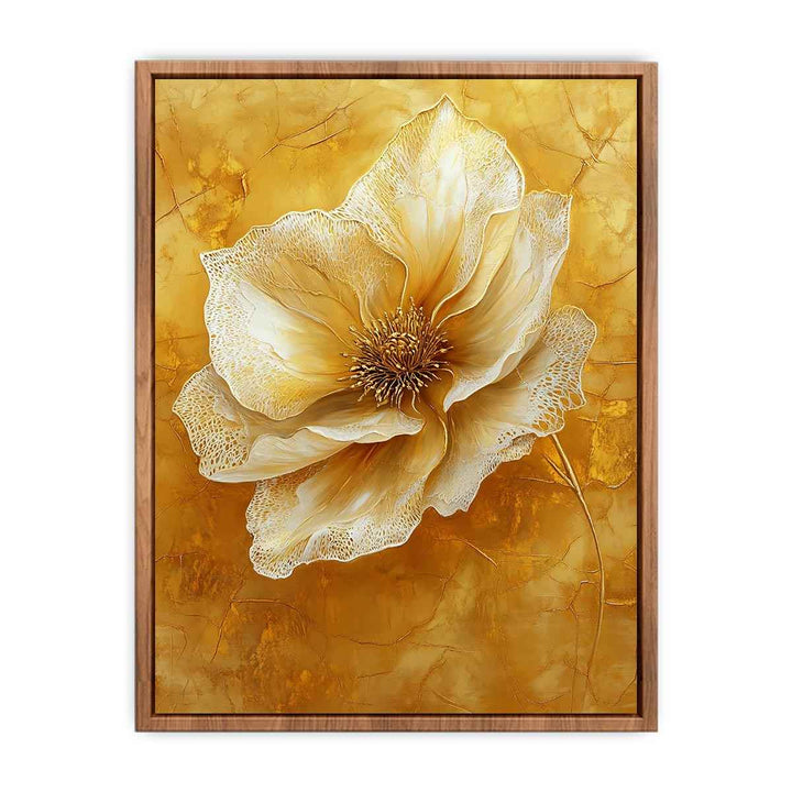 Gold Flower Canvas Painting 