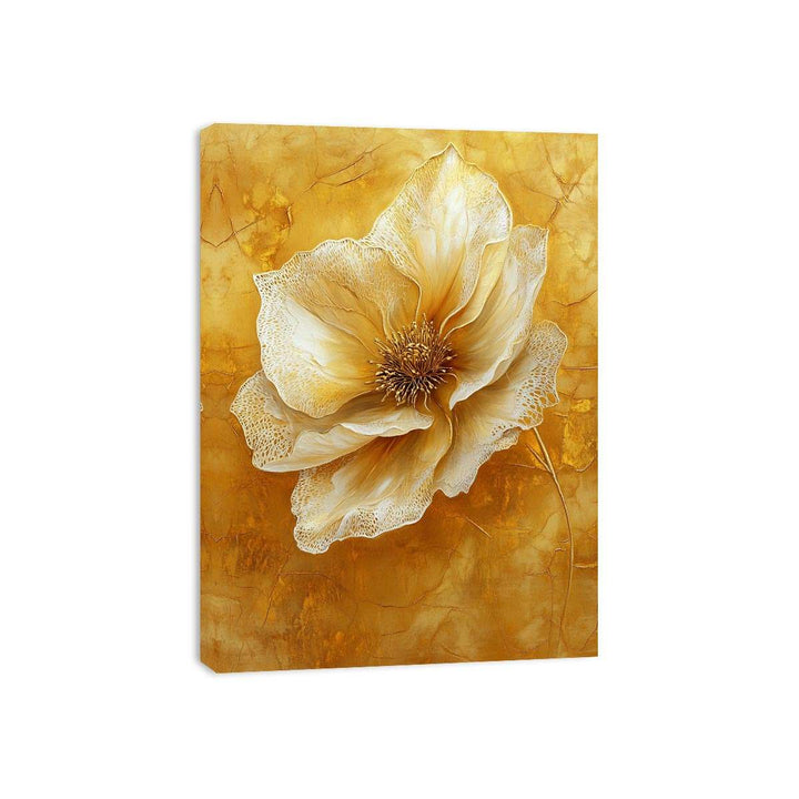 Gold Flower Canvas Painting 