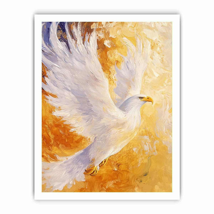 Eagle In Flight Canvas Painting 