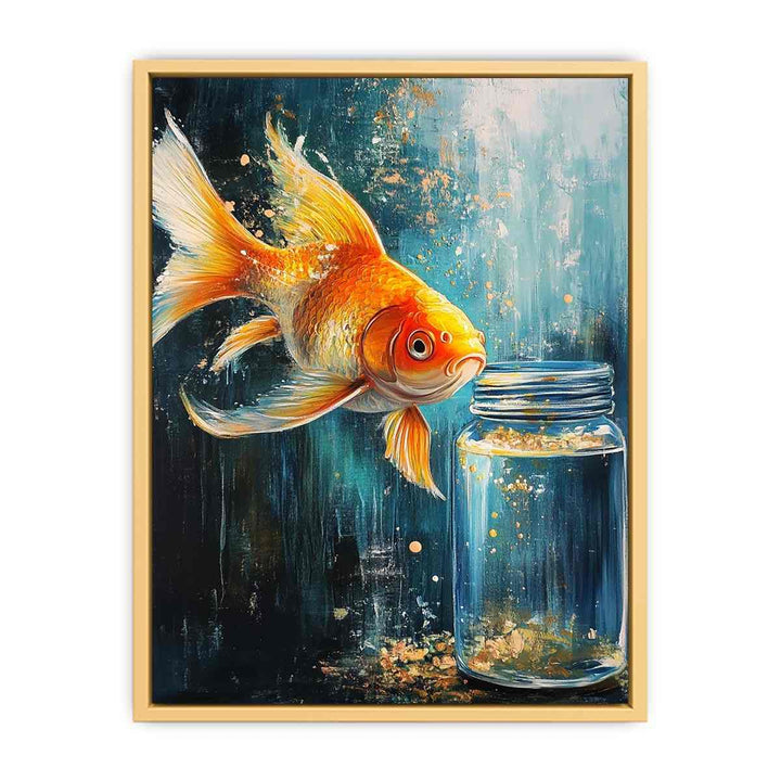 Gold Fish Canvas Painting 