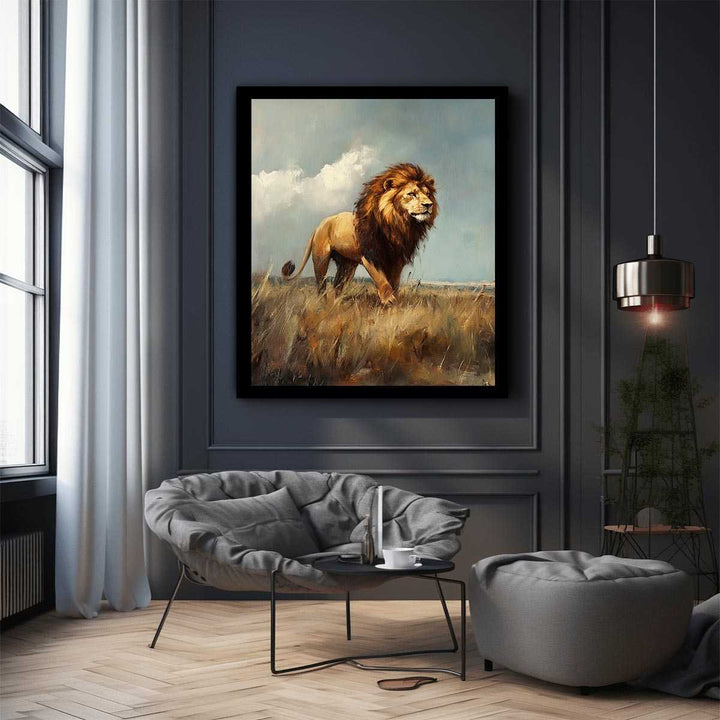 king of The Jungle Canvas Painting 