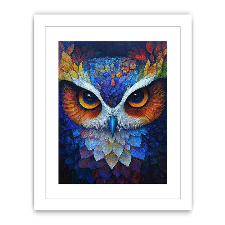 Colorful Owl Canvas Painting 