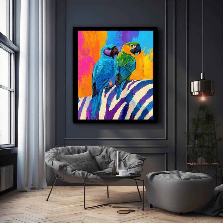 Macaws Canvas Painting 