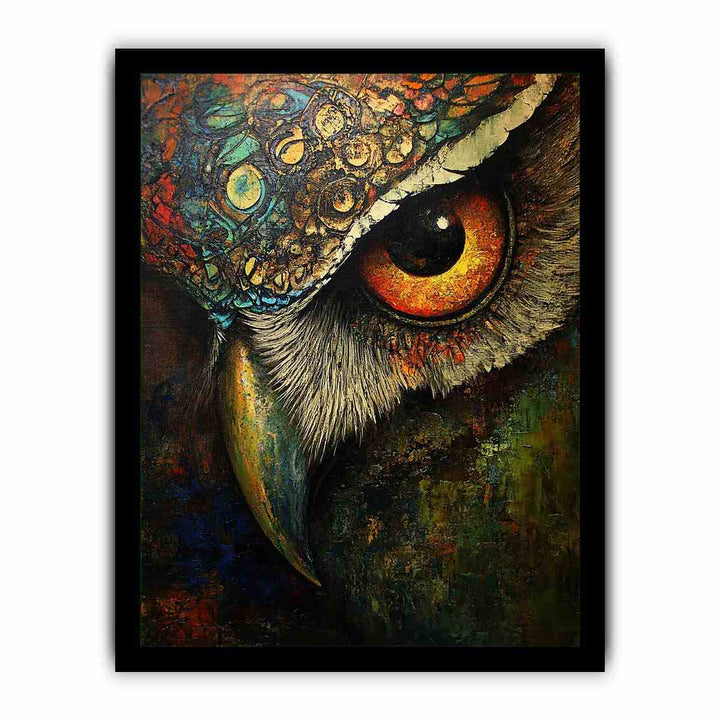 Owl Eye Canvas Painting 