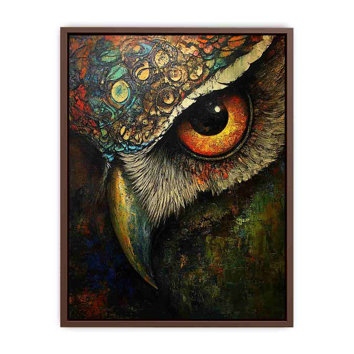 Owl Eye Canvas Painting 