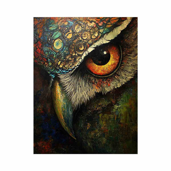 Owl Eye Oil Painting