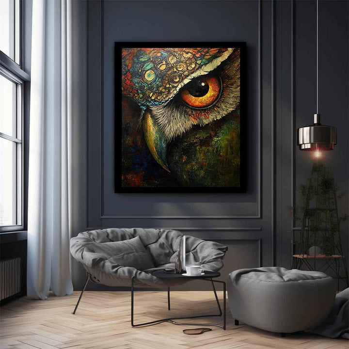 Owl Eye Canvas Painting 