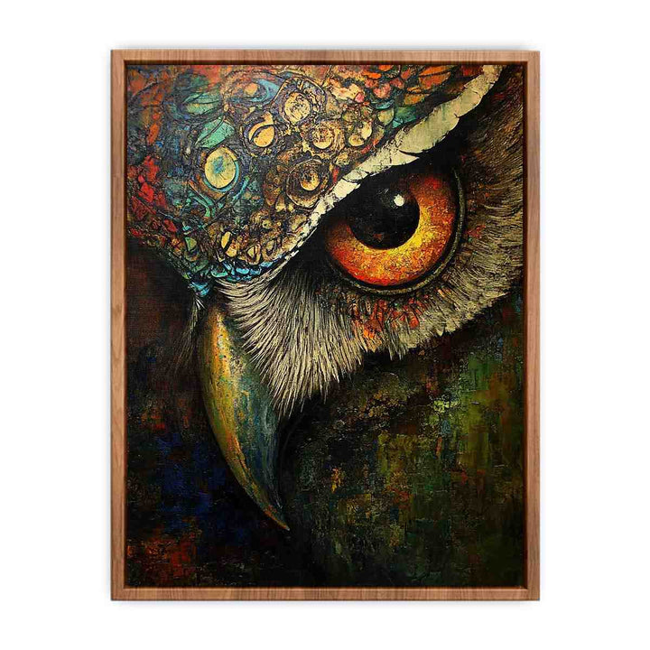 Owl Eye Canvas Painting 