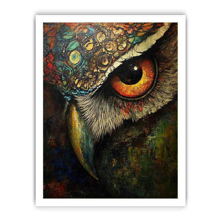 Owl Eye Canvas Painting 