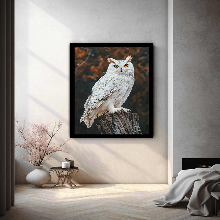 Sonwy Owl Painting 