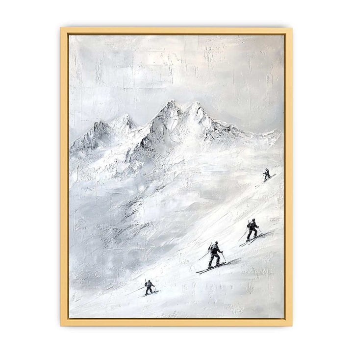 Skiing Canvas Painting 