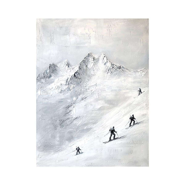 Skiing Oil Painting