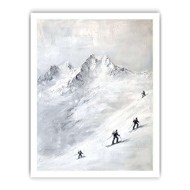 Skiing Canvas Painting 