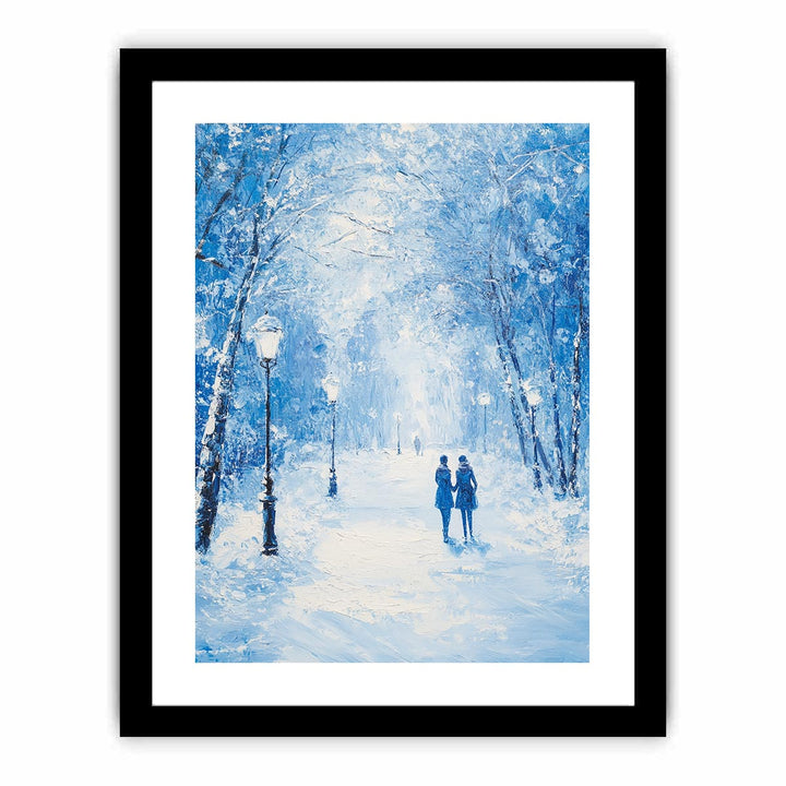 Blue winter Canvas Painting 