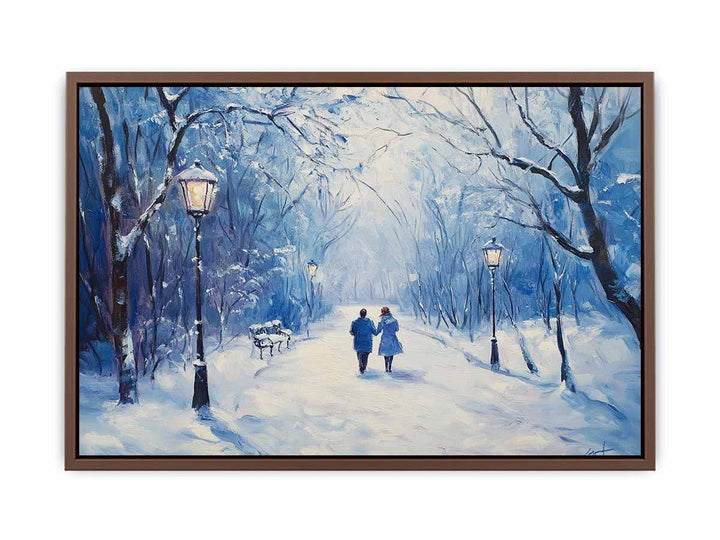 Couple Walk Canvas Painting 