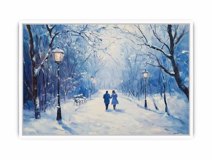 Couple Walk Canvas Painting 