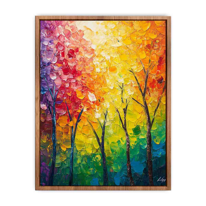 Abstract Trees Canvas Painting 