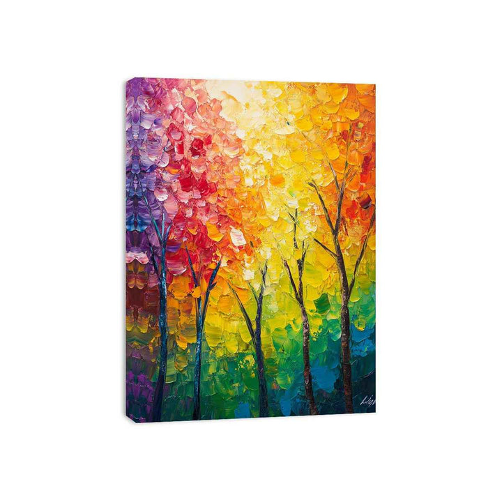 Abstract Trees Canvas Painting 