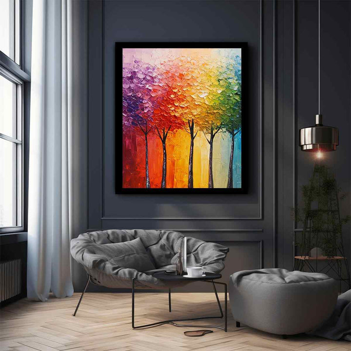 Abstract Trees Painting 