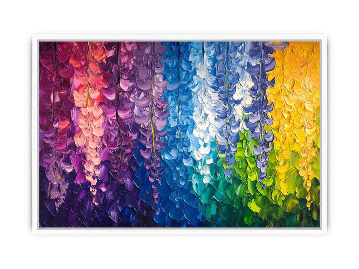 Abstract Leaves Canvas Painting 