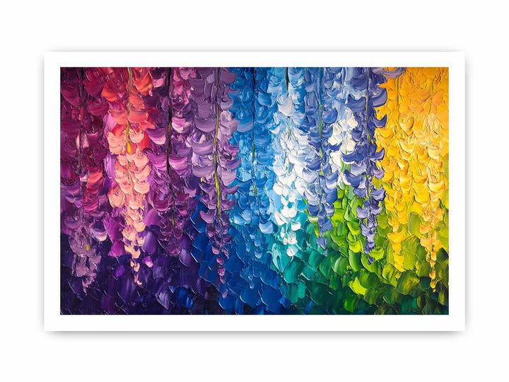 Abstract Leaves Canvas Painting 