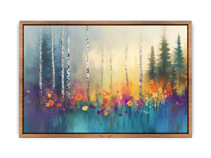 Birch Trees Canvas Painting 