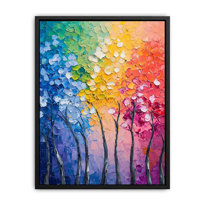 Abstract Trees Canvas Painting 