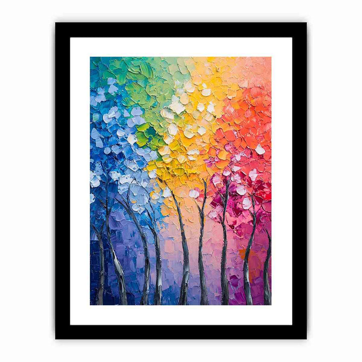 Abstract Trees Canvas Painting 