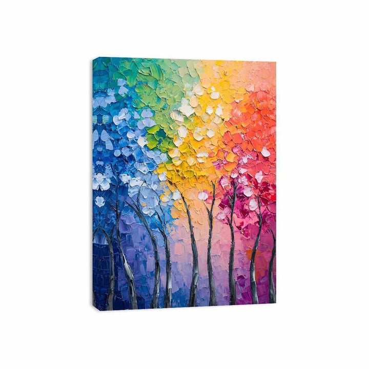 Abstract Trees Canvas Painting 