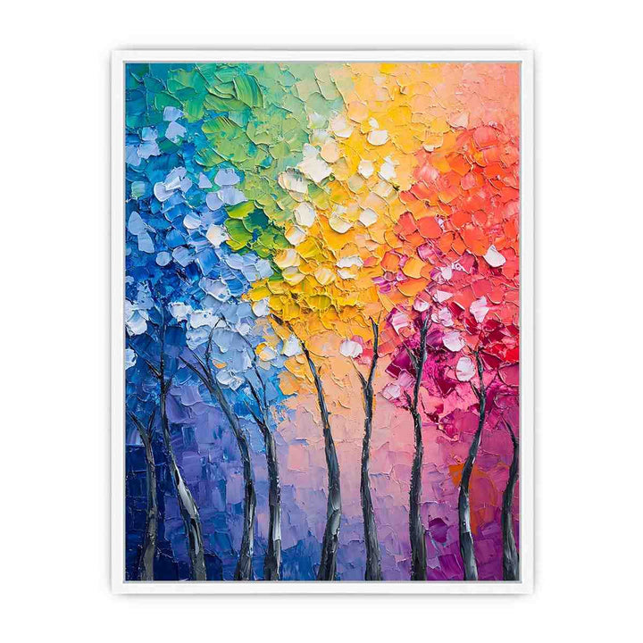 Abstract Trees Canvas Painting 