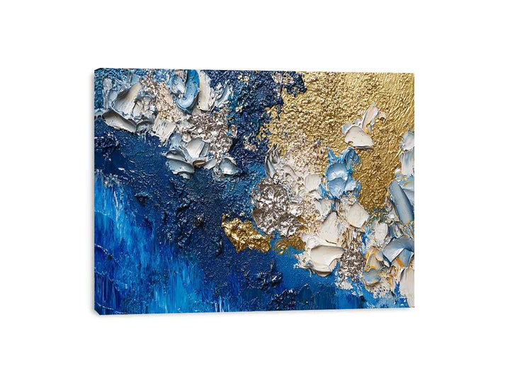 Blue Gold Canvas Painting 