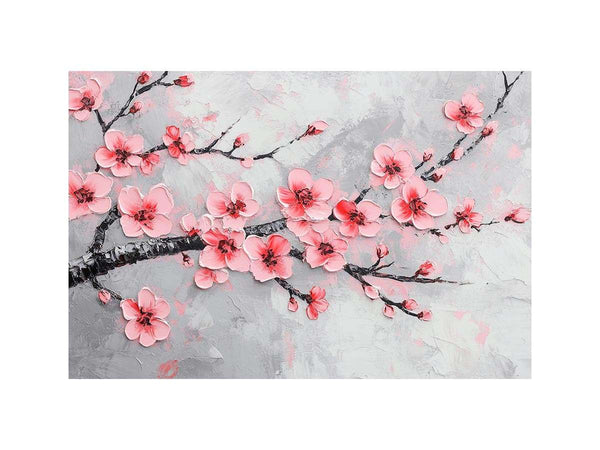 Pink Blossom Oil Painting