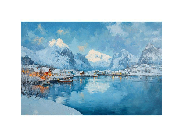 Winter Island Oil Painting