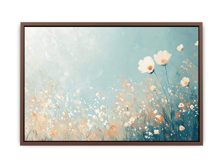 Pastel Flowers Canvas Painting 