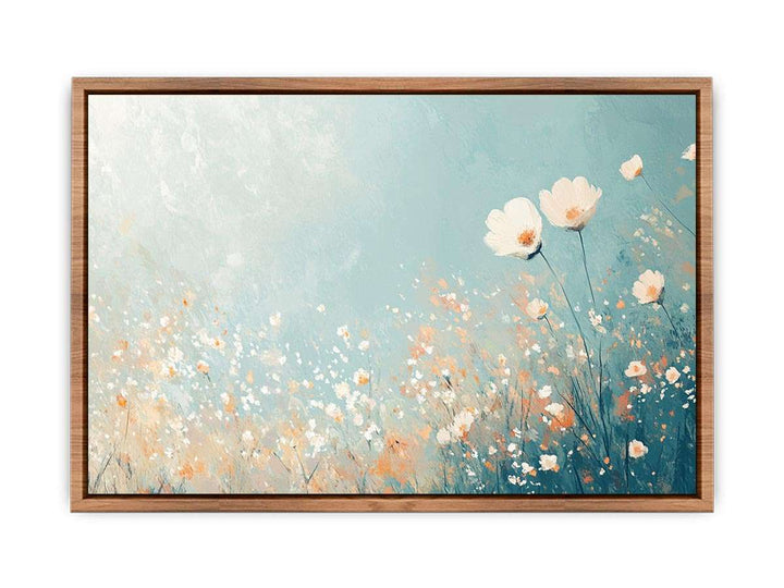 Pastel Flowers Canvas Painting 