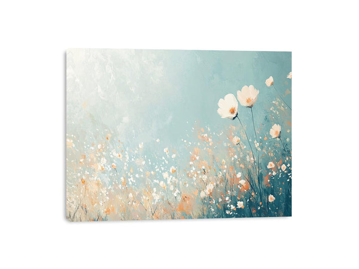 Pastel Flowers Canvas Painting 