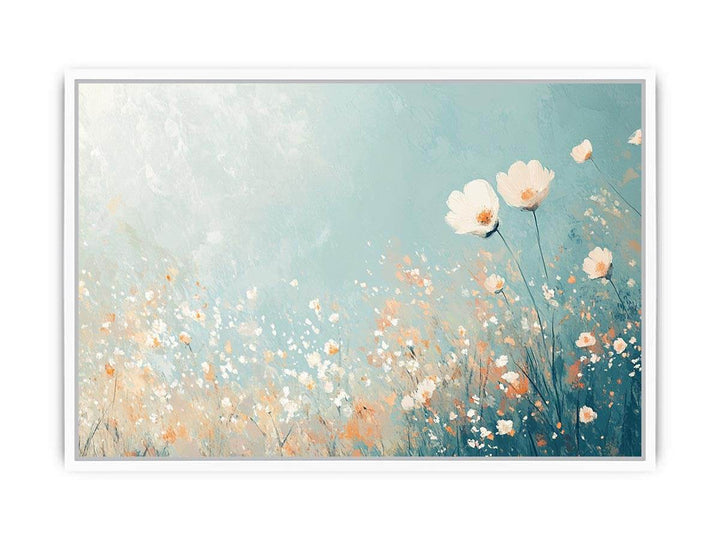 Pastel Flowers Canvas Painting 