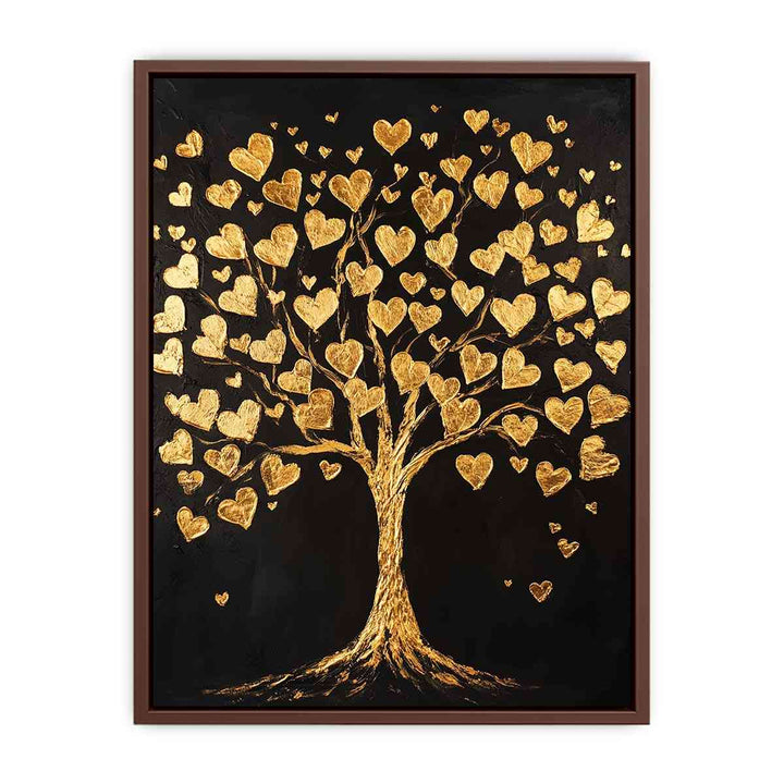 Gold Tree Canvas Painting 