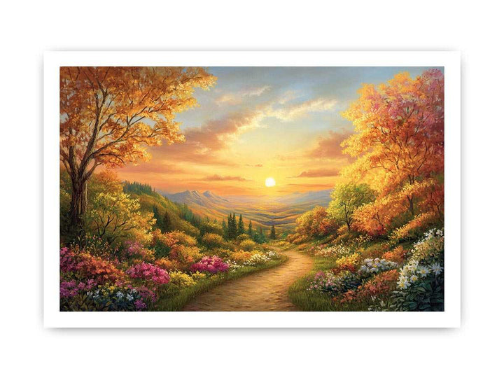 Autumn Landscape Canvas Painting 