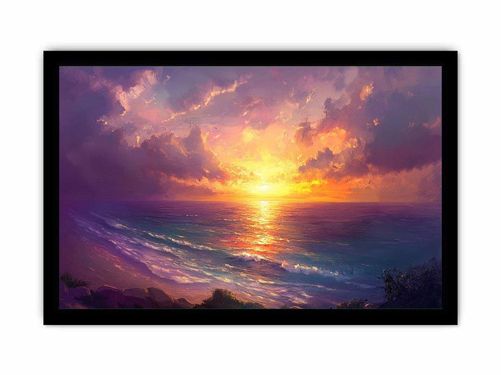 Beach Sunrise Canvas Painting 