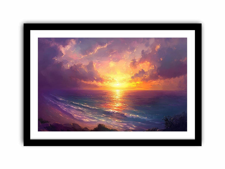 Beach Sunrise Canvas Painting 