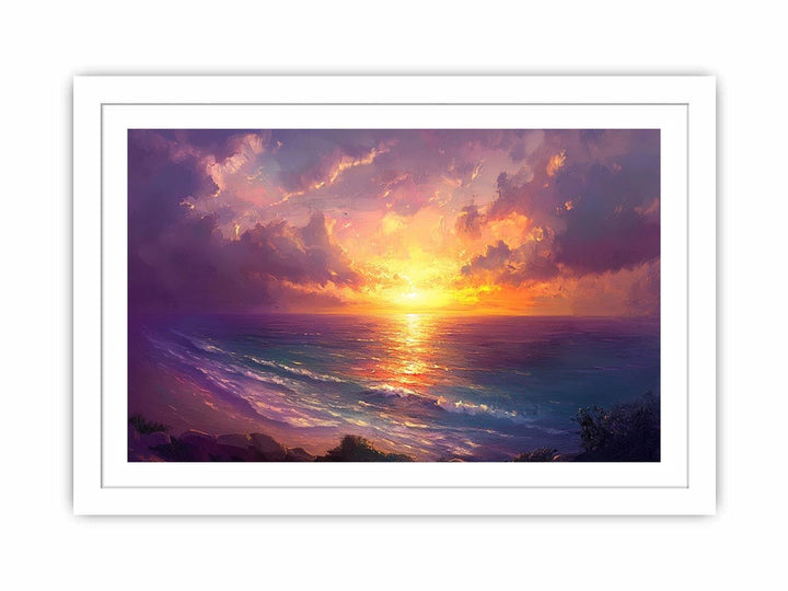 Beach Sunrise Canvas Painting 