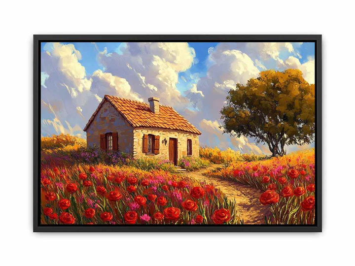 Poppies Field Canvas Painting 