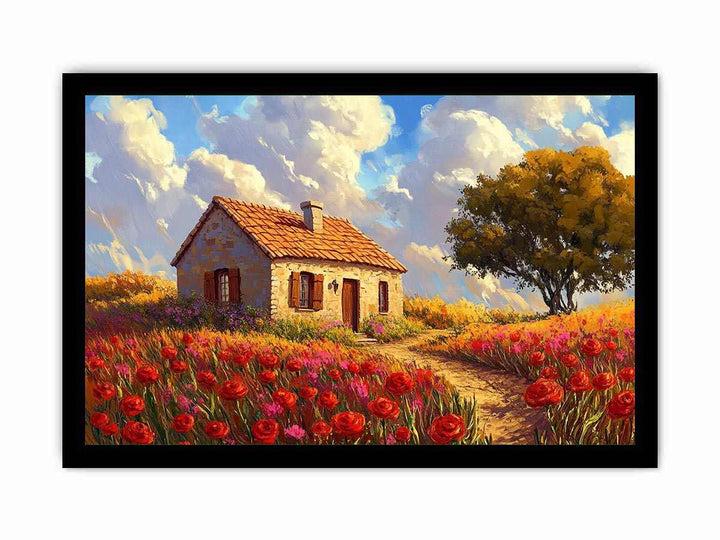 Poppies Field Canvas Painting 