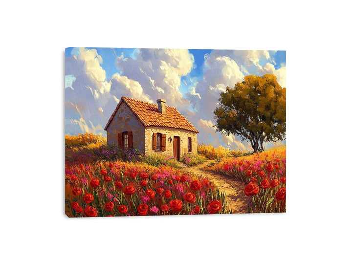 Poppies Field Canvas Painting 