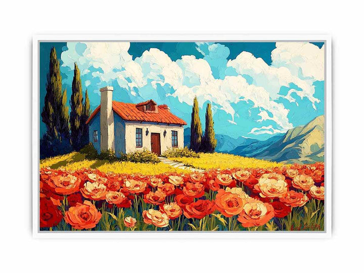 Poppies Field Canvas Painting 